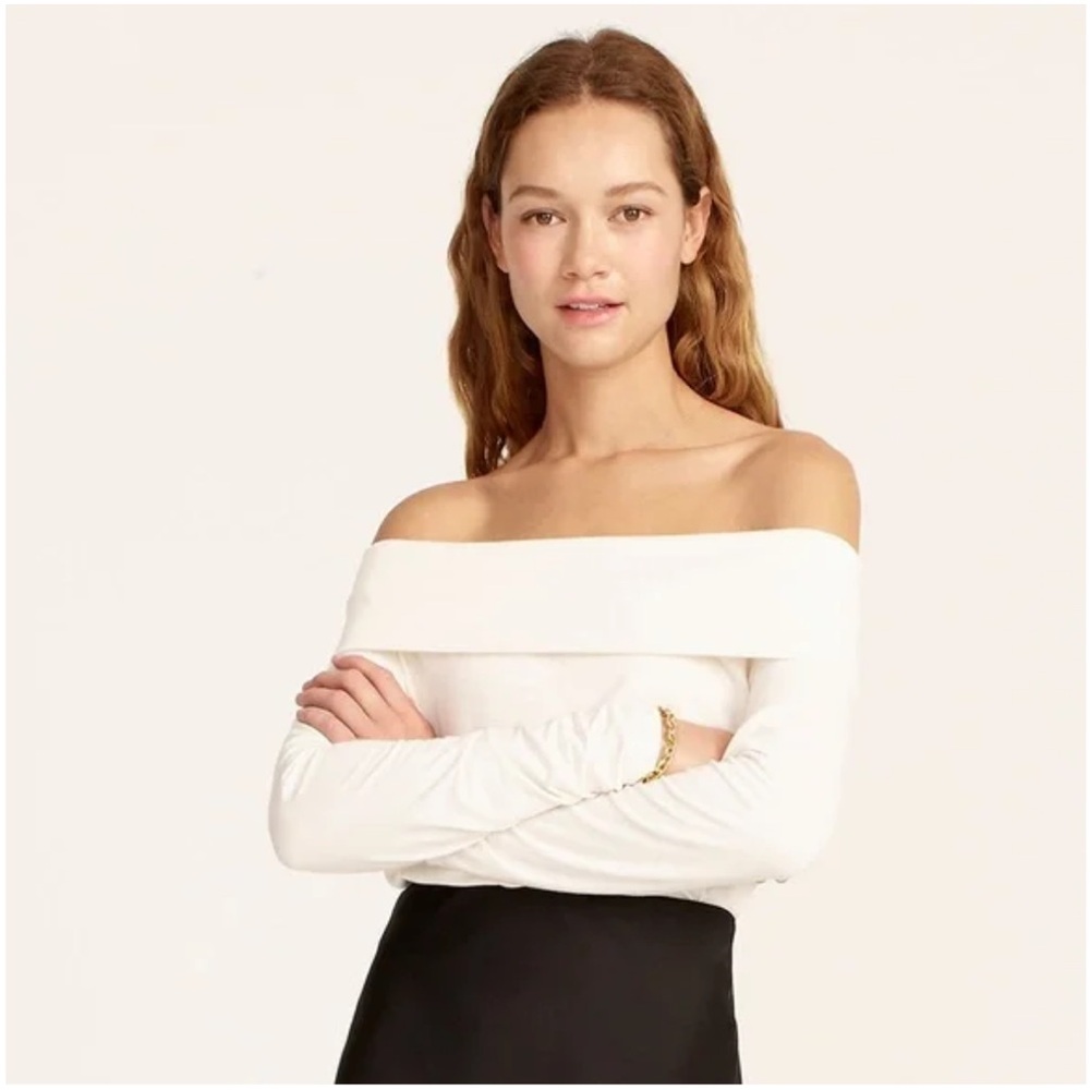 BNWT J. Crew Light Blue Off-the-Shoulder Top